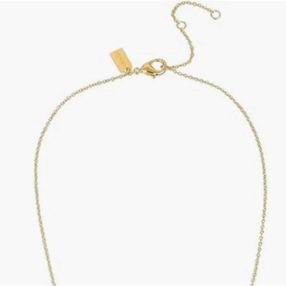 Coach Women's Signature Stone Pendant Necklace Adjustable 16”-18” - NWOT - Picture 7 of 9